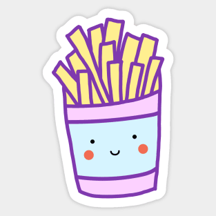 Kawaii French Fries (Pastel) Sticker